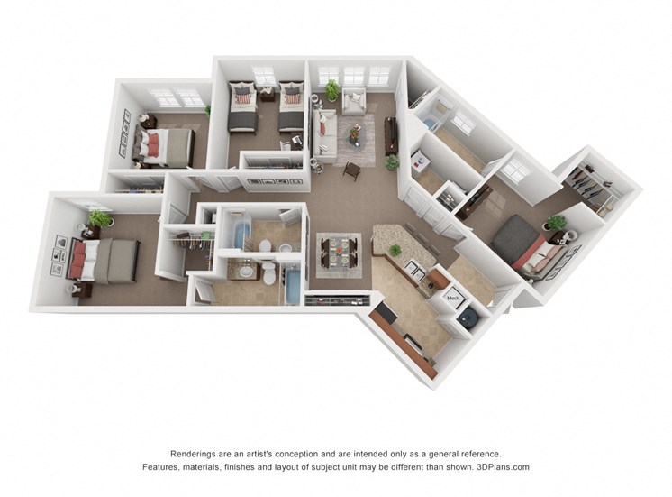 Four Bedroom Floor Plan